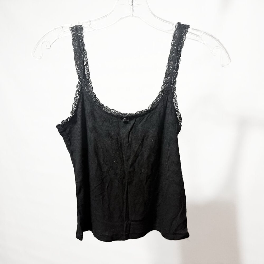 SKIMS Lace Cami w/ Rose Black Small